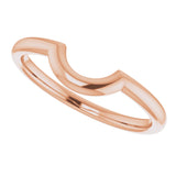 14K Rose 6 mm Contour Band