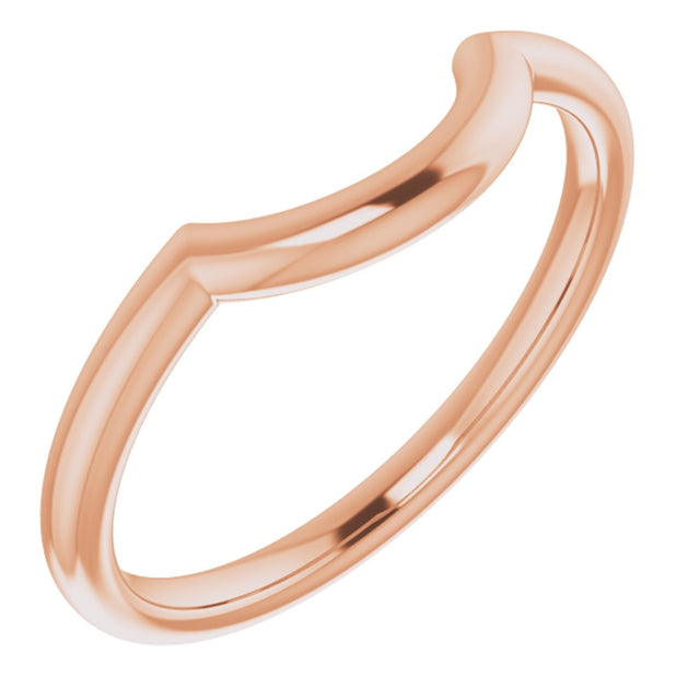 14K Rose 8.6 mm Contour Band