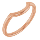 14K Rose 8.6 mm Contour Band