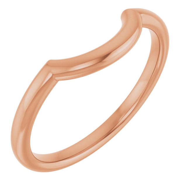 14K Rose 8.6 mm Contour Band