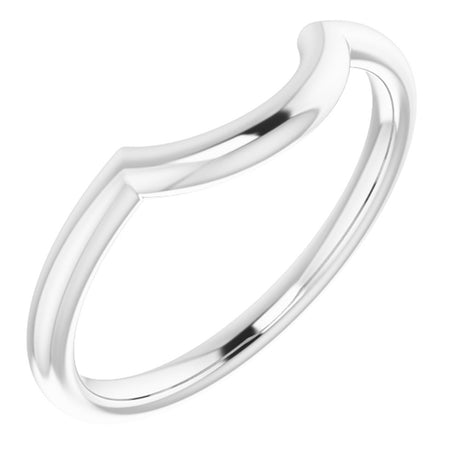 14K White 8.6 mm Contour Band