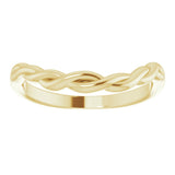 14K Yellow Twisted Contour Band