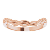 14K Rose Twisted Contour Band