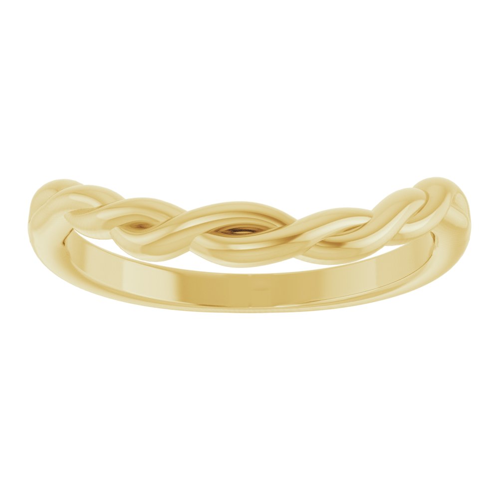 14K Yellow Twisted Contour Band