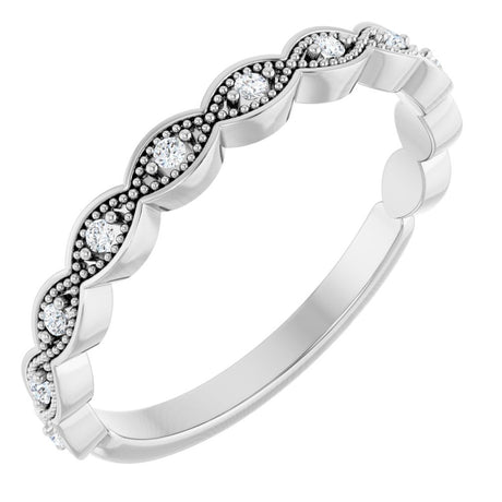 14K White Gold .07 CTW Natural Diamond Anniversary Band