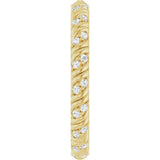 14K Yellow 1/6 CTW Natural Diamond Eternity Band Size 7