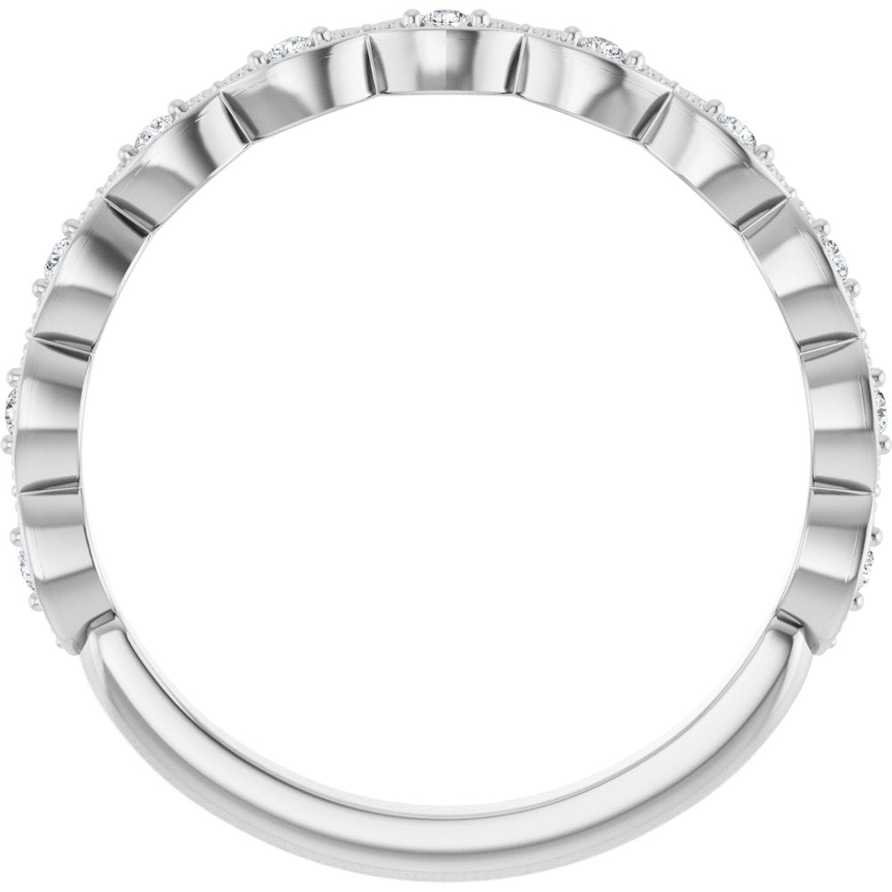 14K White Gold .07 CTW Natural Diamond Anniversary Band