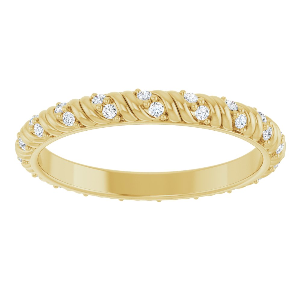 14K Yellow 1/6 CTW Natural Diamond Eternity Band Size 7