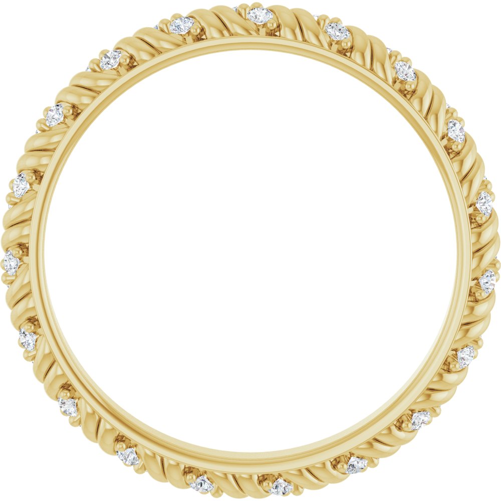14K Yellow 1/6 CTW Natural Diamond Eternity Band Size 7