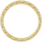 14K Yellow 1/6 CTW Natural Diamond Eternity Band Size 7