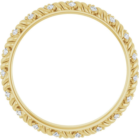 14K Yellow 1/6 CTW Natural Diamond Eternity Band Size 7