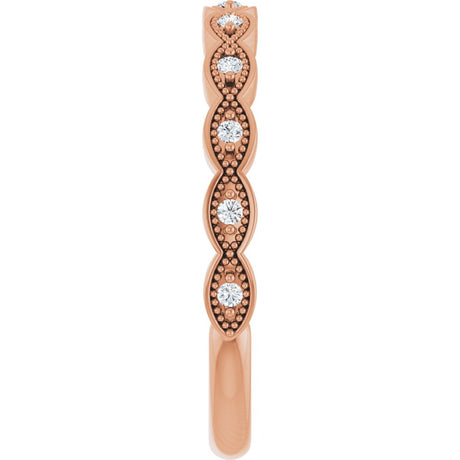 14K Rose Gold .07 CTW Natural Diamond Anniversary Band