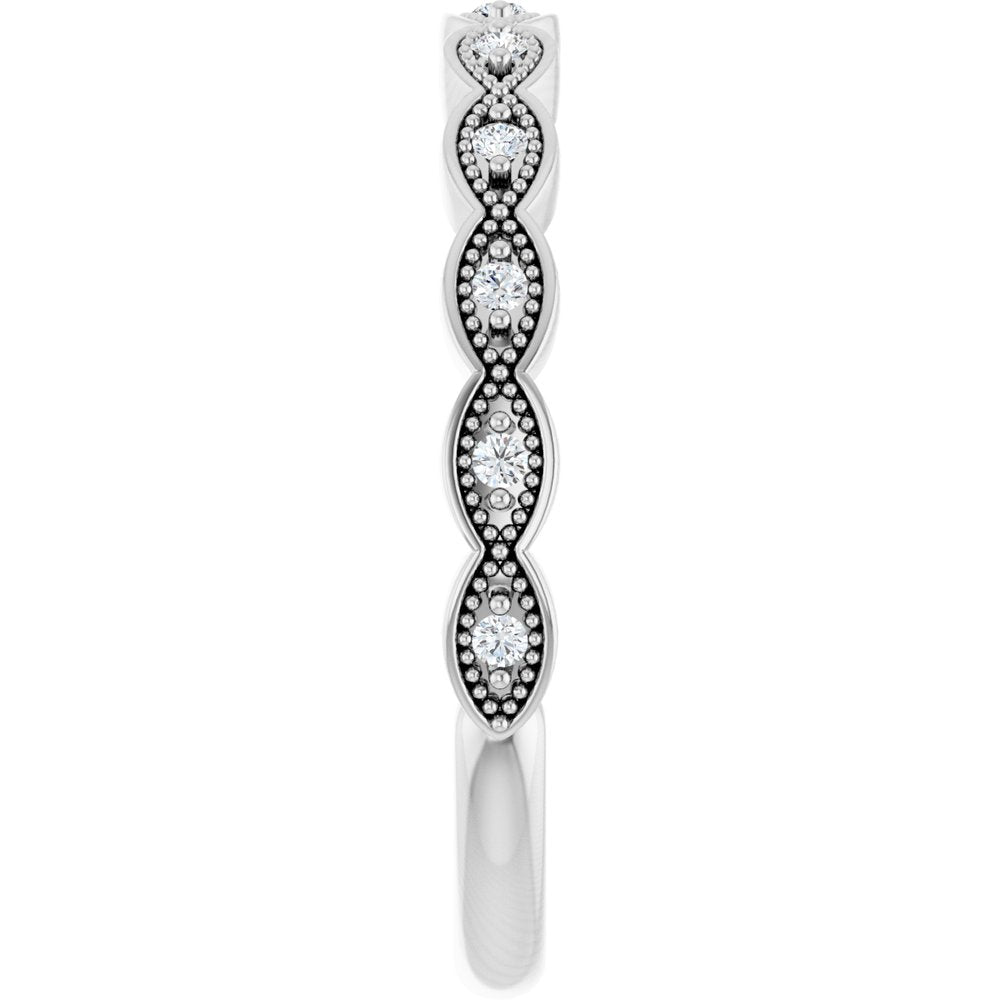 Platinum .07 CTW Natural Diamond Anniversary Band