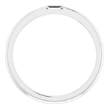 14K White 1/10 CT Natural Diamond Stackable Ring