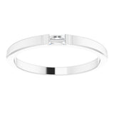 14K White Gold 1/10 CT Natural Diamond Stackable Ring