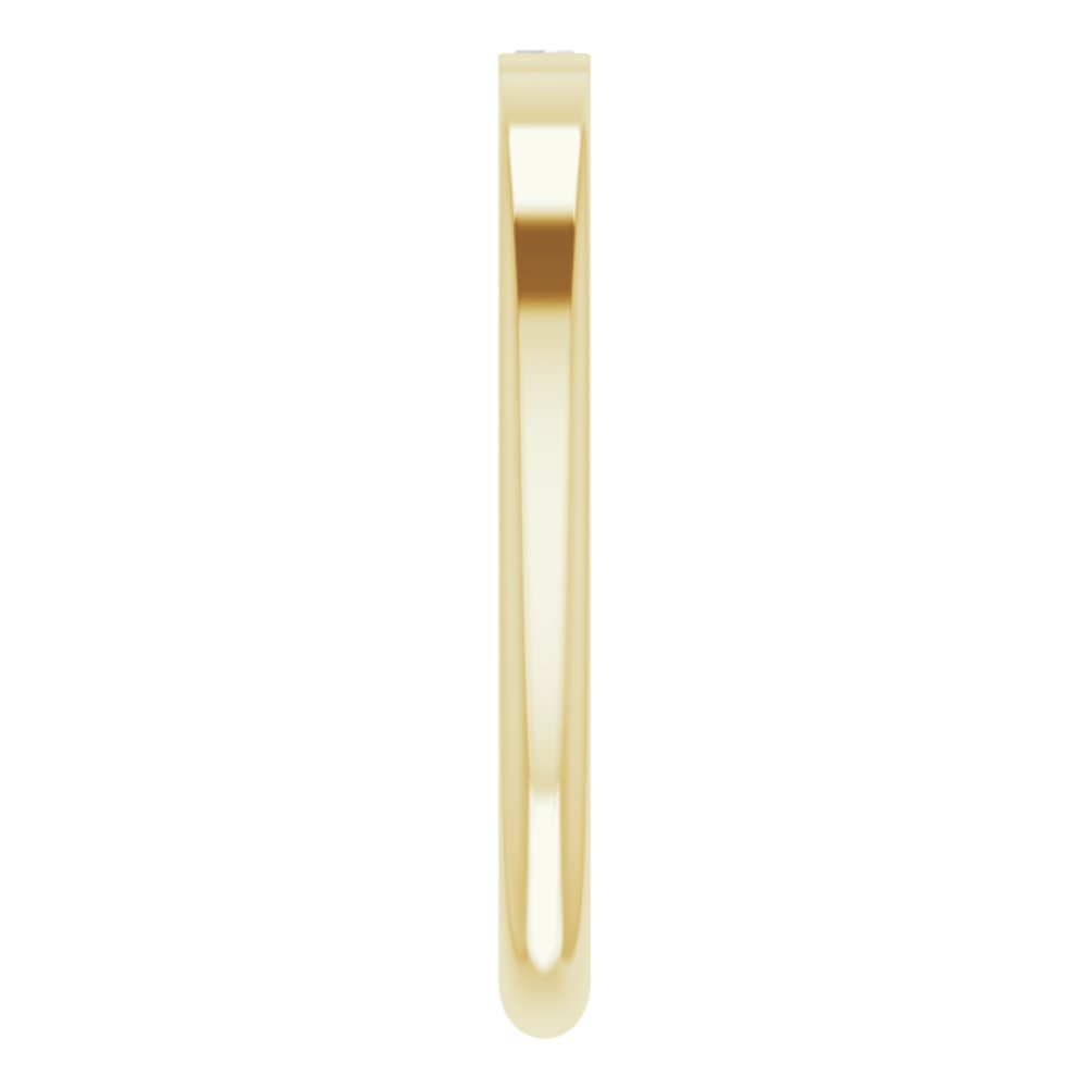 14K Yellow 1/10 CT Natural Diamond Stackable Ring