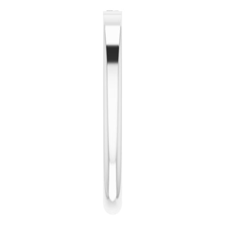 14K White Gold 1/10 CT Natural Diamond Stackable Ring