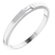 14K White Gold 1/10 CT Natural Diamond Stackable Ring