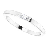 14K White 1/10 CT Natural Diamond Stackable Ring