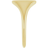 14K Yellow 11x9 mm Oval Signet Ring