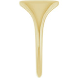 14K Yellow Gold 11x9 mm Oval Signet Ring