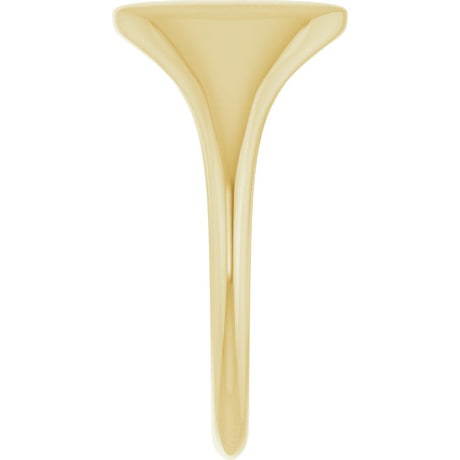 14K Yellow Gold 11x9 mm Oval Signet Ring