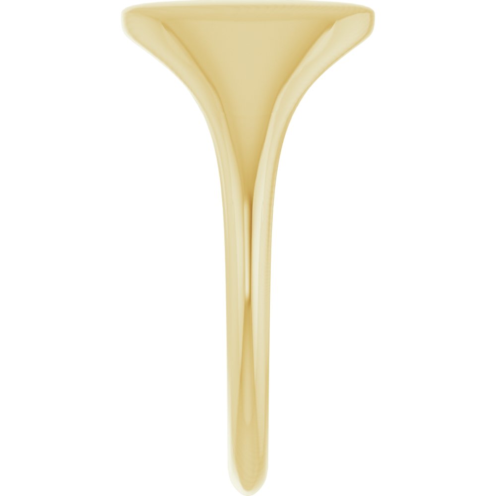 14K Yellow Gold 11x9 mm Oval Signet Ring