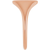 14K Rose 11x9 mm Oval Signet Ring