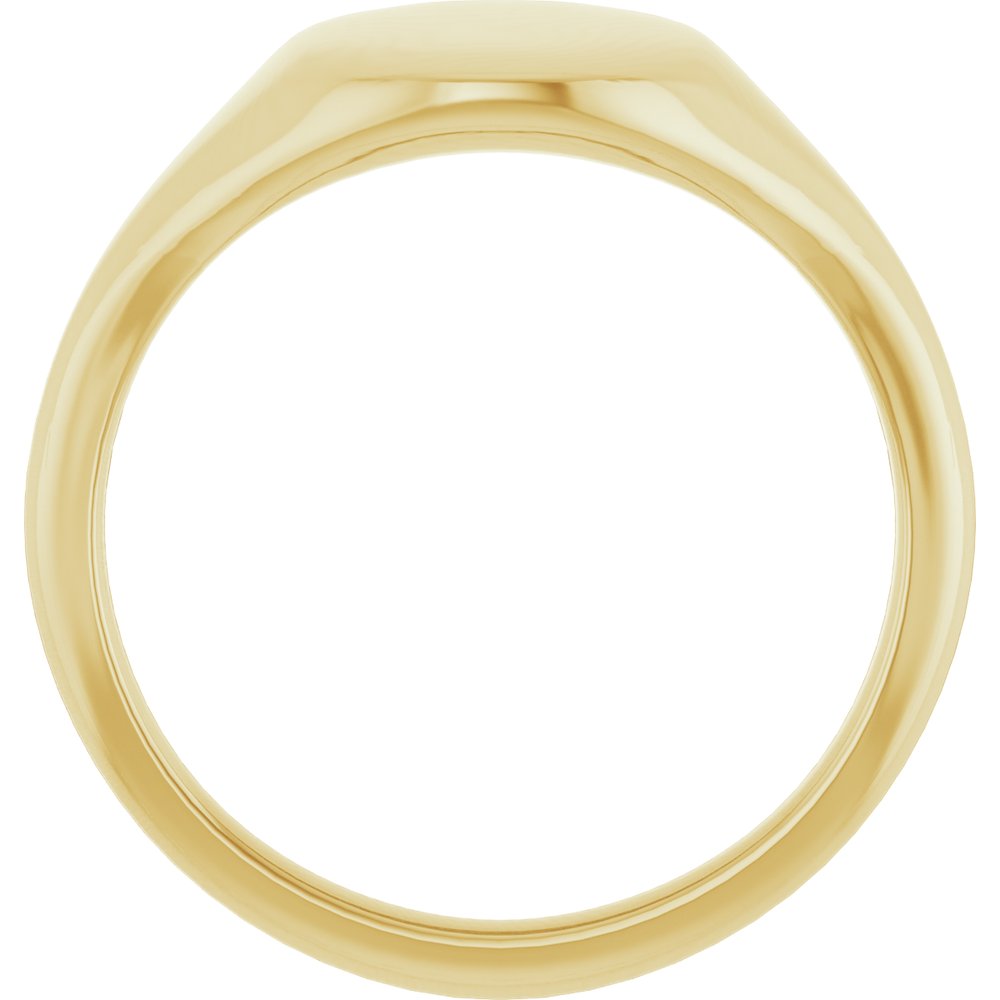 14K Yellow Gold 11x9 mm Oval Signet Ring
