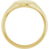 14K Yellow Gold 11x9 mm Oval Signet Ring