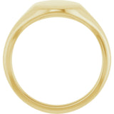 14K Yellow 11x9 mm Oval Signet Ring