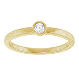 14K Yellow 1/10 CT Natural Diamond Ring