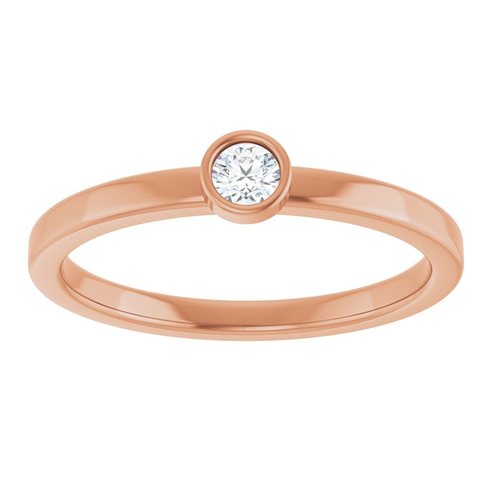 14K Rose 1/10 CTW Natural Diamond Ring