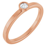 14K Rose 1/10 CTW Natural Diamond Ring