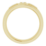 14K Yellow .06 CTW Natural Diamond Mens Band