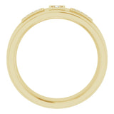 14K Yellow .06 CTW Natural Diamond Mens Band