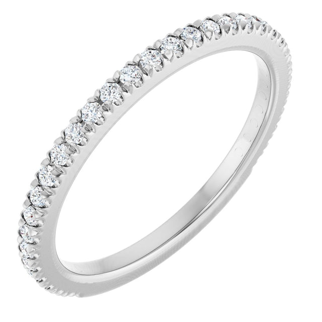 14K White Gold 1/3 CTW Lab-Grown Diamond Anniversary Band 