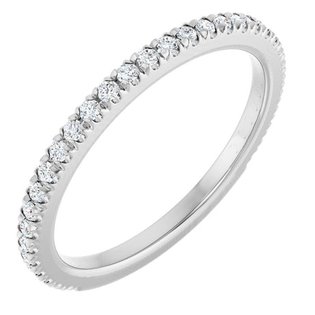 14K White Gold 1/4 CTW Natural Diamond French-Set Anniversary Band