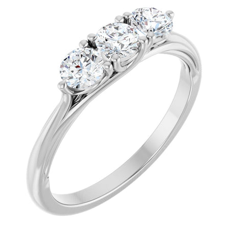 14K White 3/4 CTW Lab-Grown Diamond Anniversary Band