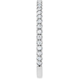 14K White 1/3 CTW Natural Diamond French-Set Anniversary Band