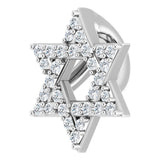 14K White Gold 1/10 CTW Natural Diamond Star of David Pendant