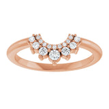 14K Rose Gold 1/6 CTW Lab-Grown Diamond Contour Band