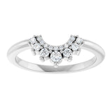 14K White Gold 1/6 CTW Lab-Grown Diamond Contour Band
