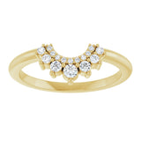 14K Yellow Gold 1/6 CTW Lab-Grown Diamond Contour Band