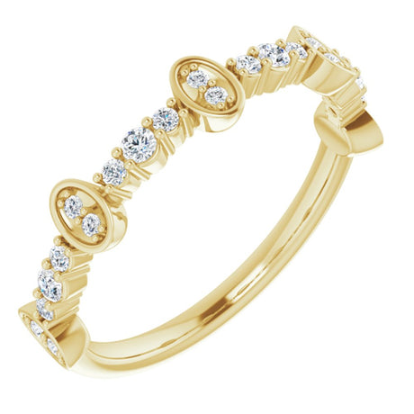 14K Yellow 1/5 CTW Natural Diamond Anniversary Band