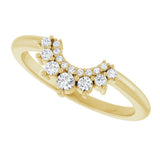 14K Yellow Gold 1/6 CTW Lab-Grown Diamond Contour Band