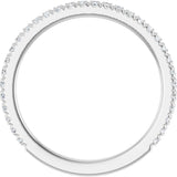 14K White Gold 1/4 CTW Natural Diamond French-Set Anniversary Band