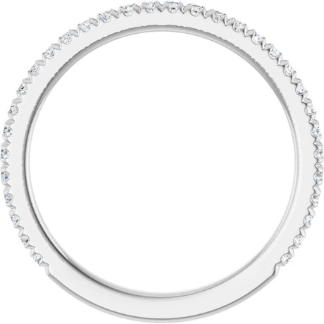14K White Gold 1/4 CTW Natural Diamond French-Set Anniversary Band