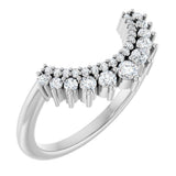 Platinum 1/4 CTW Lab-Grown Diamond Contour Band