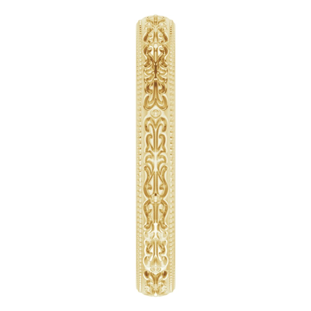 14K Yellow Gold 3 mm Patterned Band